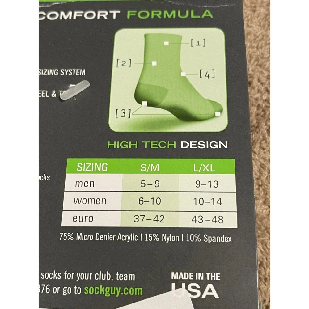 SockGuy I Heart Beer Crew Socks Mens L/XL Grey Green Cycling Running Made in USA